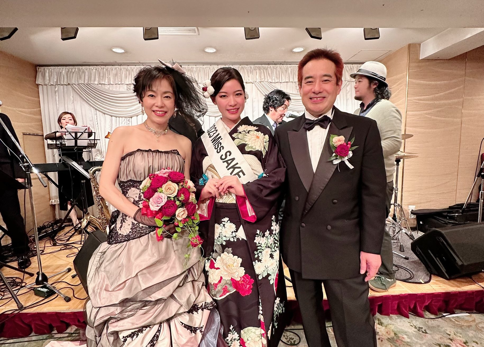 伊藤南山先生、恭子様のご結婚披露パーティーに2023 Miss SAKE 山田