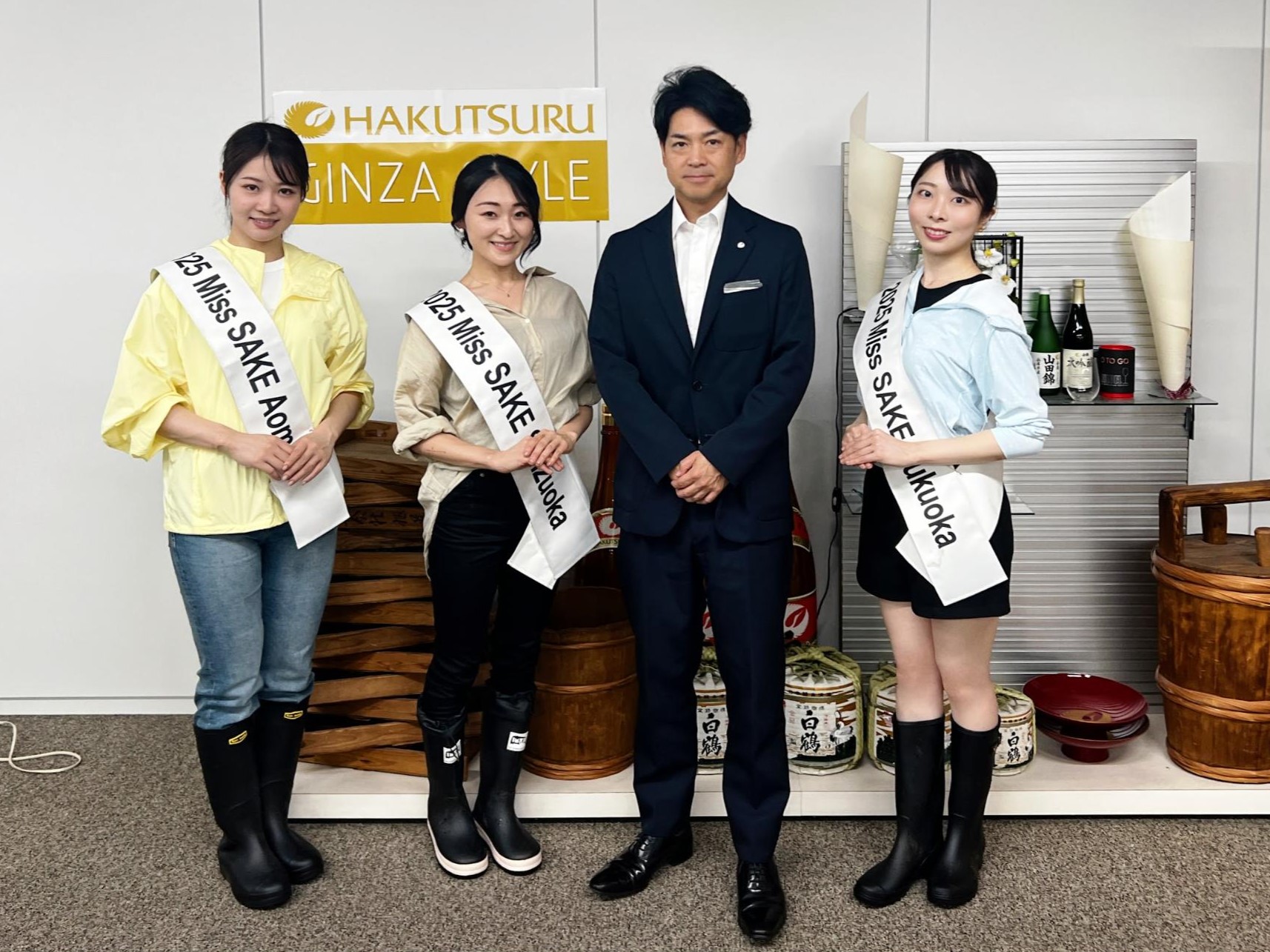 白鶴酒造株式会社 白鶴銀座天空農園 田植えイベント」に2025 Miss SAKE 